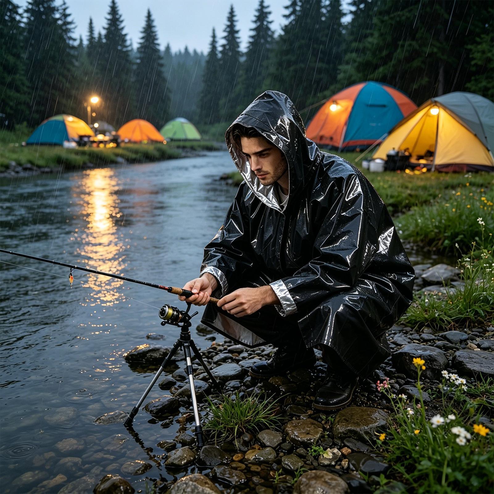 1Pc Emergency Waterproof Film  - огляд і ціна Emergency Poncho Rain