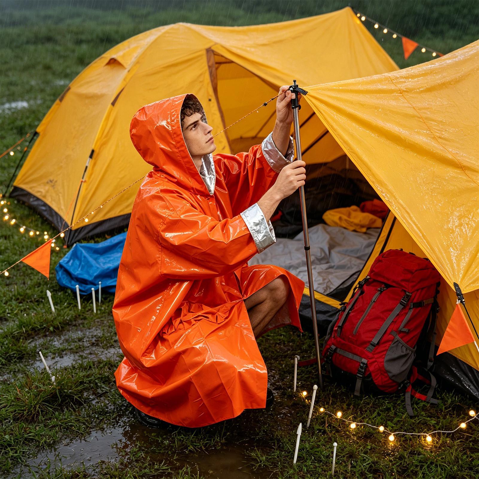 1Pc Emergency Waterproof Film  - огляд і ціна Emergency Poncho Rain