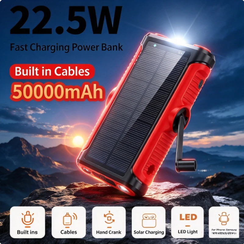 50000mAh Solar Power Bank 22.5 - огляд і ціна Solar Emergency Charger