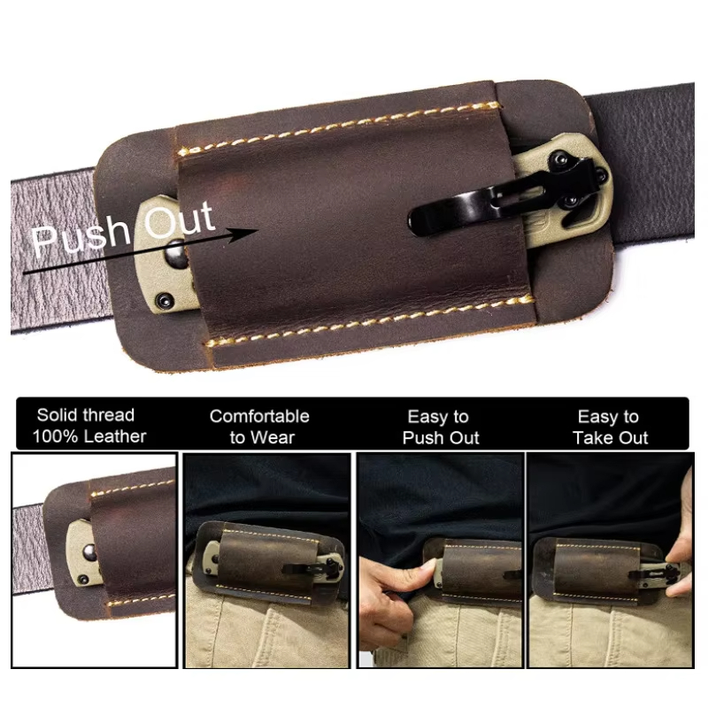 Genuine Leather EDC Folding Kn - огляд і ціна Magnesium Fire Starter