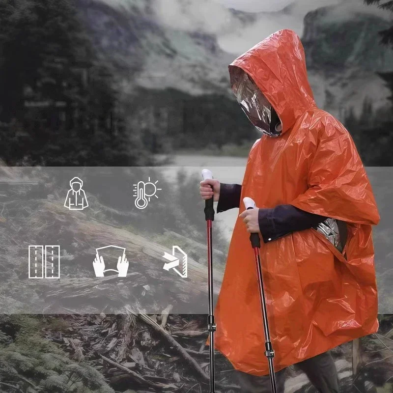 Hooded Emergency Rain Poncho W - огляд і ціна Emergency Poncho Rain