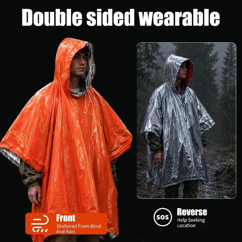 Hooded Emergency Rain Poncho W - огляд і ціна Emergency Poncho Rain